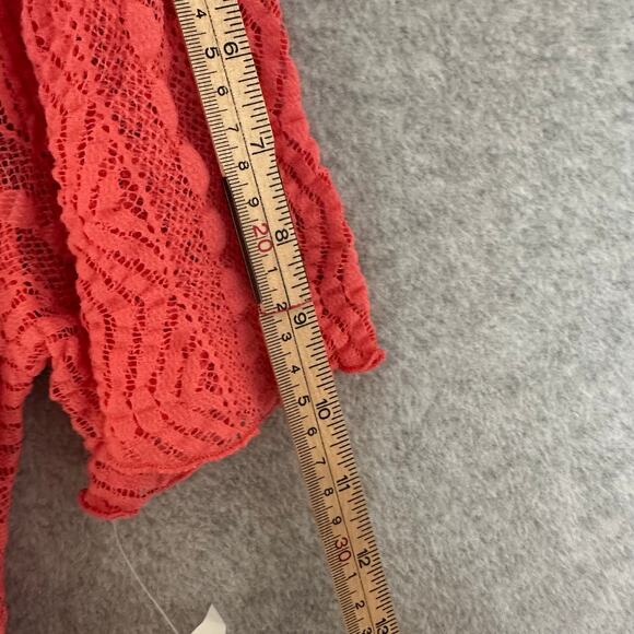 Rabbit Rabbit Rabbit Midi Dress Size 10 Coral Lace Overlay Romantic Babydoll NEW - Picture 12 of 14